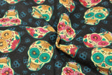 Skulls 2 Pattern! 1 Meter Medium Thickness  Cotton Fabric, Fabric by Yard, Yardage Cotton Fabrics for  Style Garments, Bags - fabrics-top