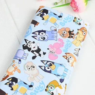 Bluey Bingo the puppies 7 Colors !1 Yard Quality Medium Thickness Plain Cotton Fabric, Fabric Australian - fabrics-top