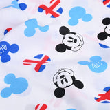 Mickey and Union Jack ALS! 1 Meter Light Weight  Polyester Rayon Fabric, Fabric by Yard, Yardage Fabrics for Style Garments, Bags - fabrics-top