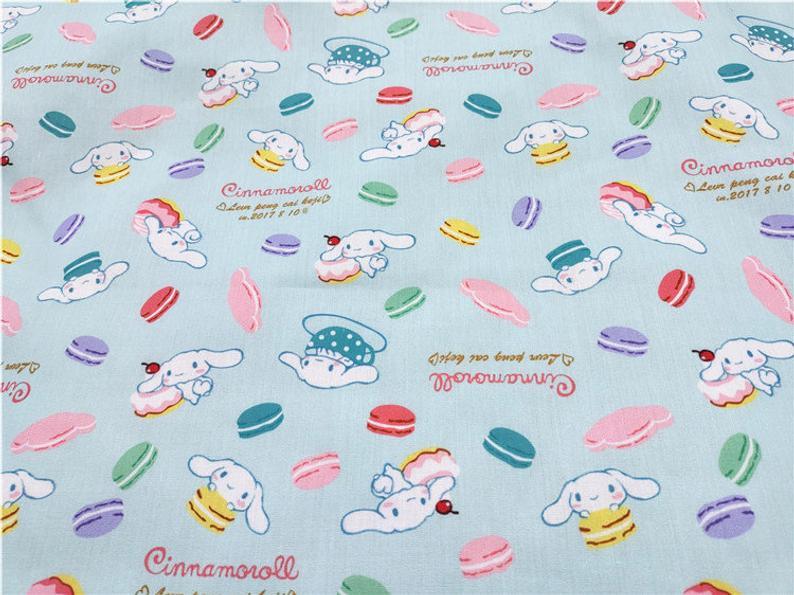 Cinnamoroll and sumikko gurashi! 1 Meter Light Weight Polyester Fabric, Fabric by Yard, Yardage Cotton Fabrics for  Style Garments, Mask - fabrics-top