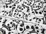 Skulls Black and White! 1 Meter Medium Thickness  Cotton Fabric, Fabric by Yard, Yardage Cotton Fabrics for  Style Garments, Bags - fabrics-top