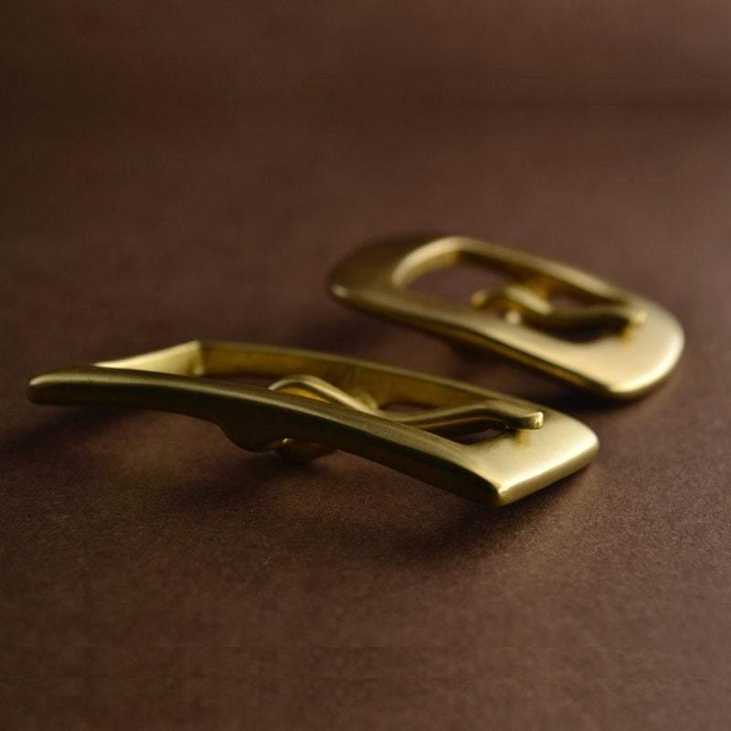 Solid Brass 2.5cm 1 '' Belt Buckles for Women, Vintage handmade Style, 2 Models Available - fabrics-top