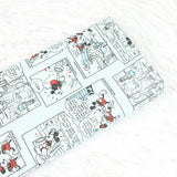 Mickey and Minnie Comics blue! 1 Meter Medium Thickness Seersucker Cotton Fabric, Fabric by Yard, Yardage Fabrics for Shirts, Summer Fabrics - fabrics-top