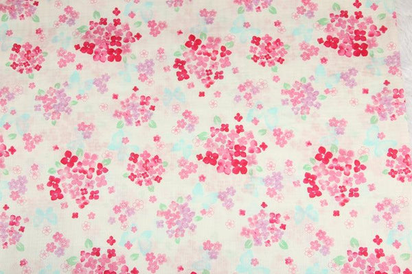 Sakura blooms Japanese Style! 1 Meter Printed Cotton Fabric, Fabric by Yard, Yardage Fabrics, Children  Kids