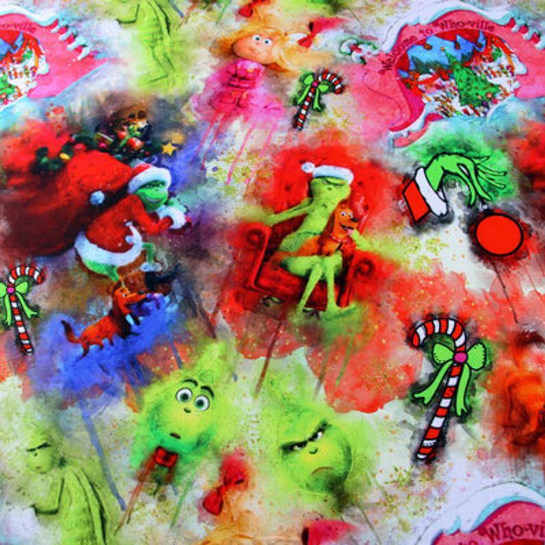 Not Today Karen Grinch! 1 Meter Medium Children Plain Cotton Fabric, Fabric by Yard, Yardage Cotton Fabrics for  Style Garments, Bags - fabrics-top