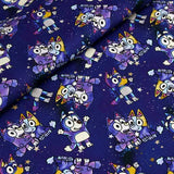 Bluey and Bingo the puppies 6 Colors! 1 Yard Quality Medium Thickness Plain Cotton Fabric, Fabric by Yard,  Cotton Australian 2211 - fabrics-top