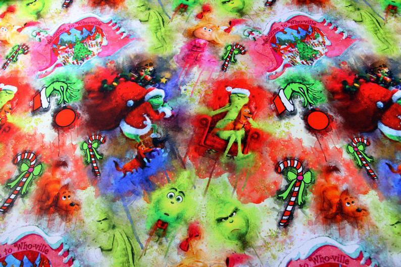 Not Today Karen Grinch! 1 Meter Medium Children Plain Cotton Fabric, Fabric by Yard, Yardage Cotton Fabrics for  Style Garments, Bags - fabrics-top