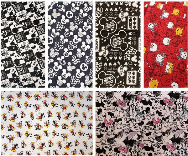Mickey Collection! 1 Yard Stiff Cotton Toile Fabric,  by Yard, Yardage 12 oz Cotton Canvas Fabrics for Bagd Mickey Mouse Kid ChildrenStyle