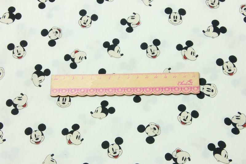 Mickey Heads! 1 Meter Light Weight Thickness Polyester Fabric, Fabric by Yard, Yardage Fabrics for Style Garments, Bags - fabrics-top