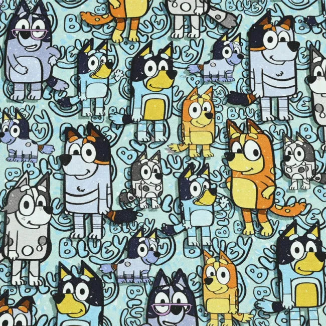 Bluey Bingo the puppies 7 Colors !1 Yard Quality Medium Thickness Plain Cotton Fabric, Fabric Australian - fabrics-top