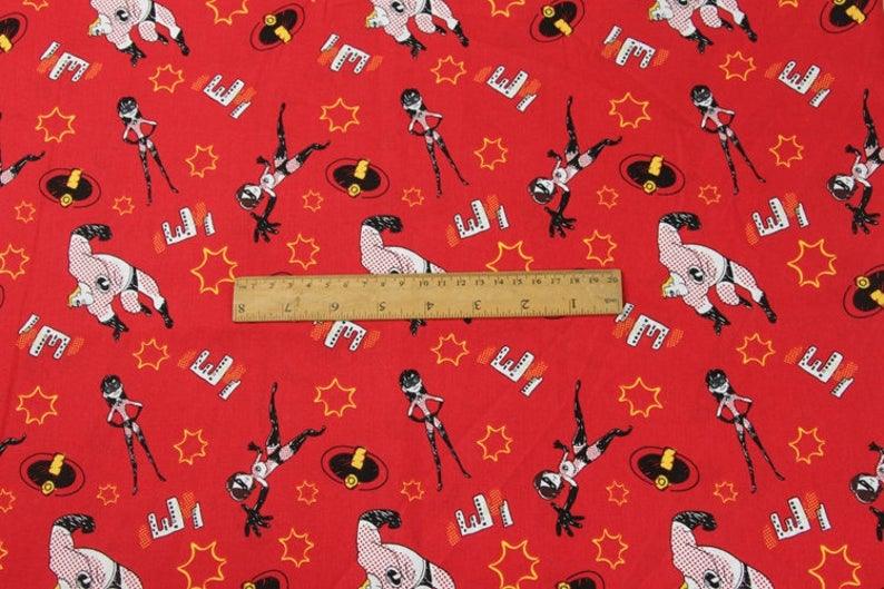 The Incredibles Family! 1 Meter Medium Thickness Cotton Fabric, Fabric by Yard, Yardage Cotton Fabrics for  Style Garments, Bags Super Hero - fabrics-top