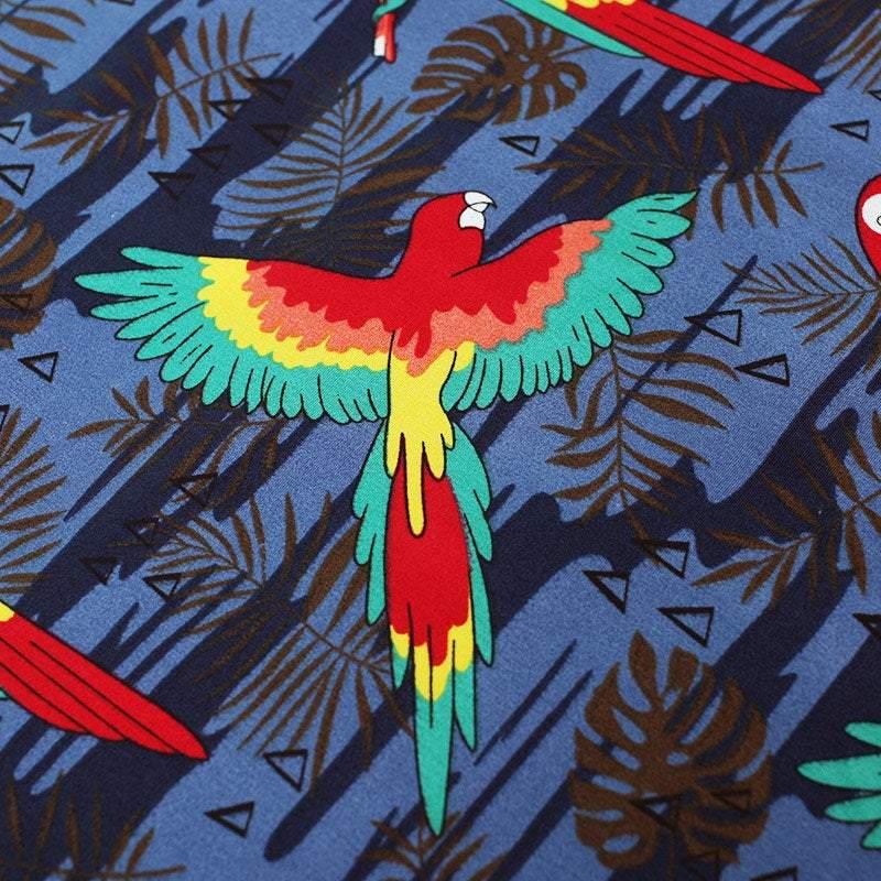 Parrots 2 colors! 1 Meter Fine Cotton Fabric, Fabric by Yard, Yardage Cotton Fabrics for Style Dress Clothes Skirt - fabrics-top