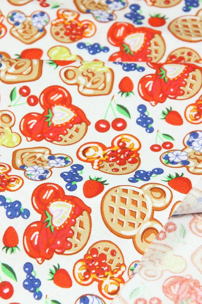 Mickey Cookie! 1 Meter Printed Cotton Fabric, Fabric by Yard, Yardage Fabrics, Children  Kids - fabrics-top