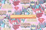 Super Heroines pink! 1 Meter Medium Cotton Fabric, Fabric by Yard, Yardage Cotton Fabrics for  Style Garments, Bags Super Hero Wonder Woman - fabrics-top