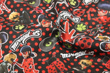 Miraculous Ladybug red dots! 1 Meter Printed Cotton Fabric, Fabric by Yard, Yardage Fabrics, Children  Kids - fabrics-top