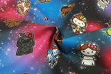 Hello Kitty x Star Wars! 1 Meter Printed Cotton Fabric, Fabric by Yard, Yardage Cotton Bag Fabrics, Children Fabrics, Kids, Japanese - fabrics-top