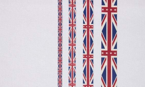 10 Yards Union Jack Ribbon, the Union Flag Pattern, 9 Yards 900cm length, Polyester, Great Britain Flag - fabrics-top