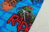 Teenage Mutant Ninja Turtles blue! 1 Meter Medium Thickness Stiff Cotton Fabric, Fabric by Yard, Yardage Cotton Fabrics for Bags - fabrics-top