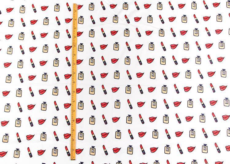 Lipsticks and Perfume! 1 Meter Fine Cotton Fabric, Fabric by Yard, Yardage Cotton Fabrics for  Style Garments, Bags - fabrics-top