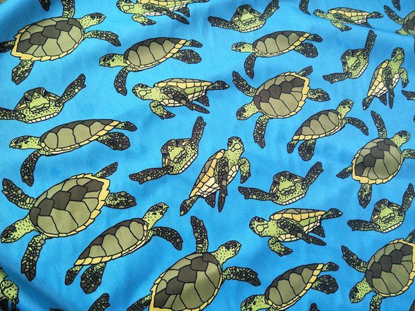 Turtles Green ! 1 Meter Medium Thickness Cotton Fabric, Fabric by Yard, Yardage Cotton Fabrics for Style Clothes, Bags