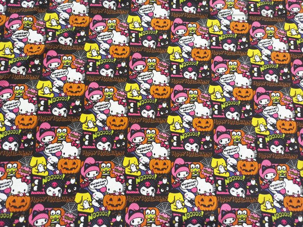 Hello Kitty Happy Halloween! 1 Meter Printed Cotton Fabric, Fabric by Yard, Yardage Bag Fabrics, Children Fabrics, Kids, Japanese Inactive - fabrics-top