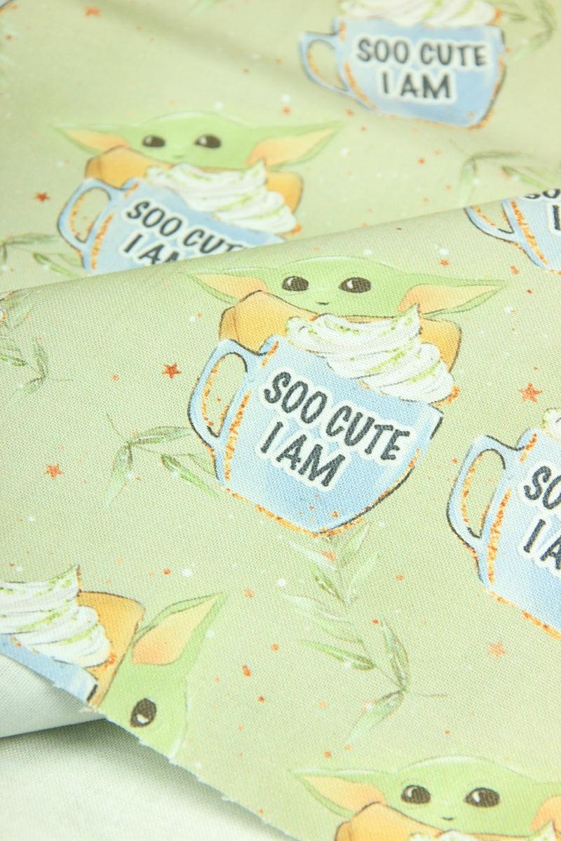 Yoda Baby 2 Colors! 1 Meter Printed Cotton Fabric, Fabric by Yard, Yardage Fabrics, Children  Kids 2103 - fabrics-top