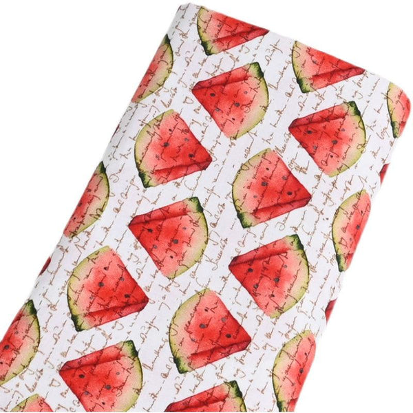 Water Melon Watermelon slices! 1 Meter Medium Thickness Plain Cotton Fabric, Fabric by Yard, Yardage Cotton - fabrics-top