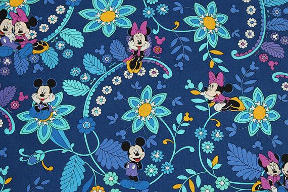 Mickey America Style Vera Brad Series 1! 1 Meter Printed Cotton Fabric, Fabric by Yard, Yardage Cotton Bag Fabrics, Children Fabrics, Kids Medallion - fabrics-top