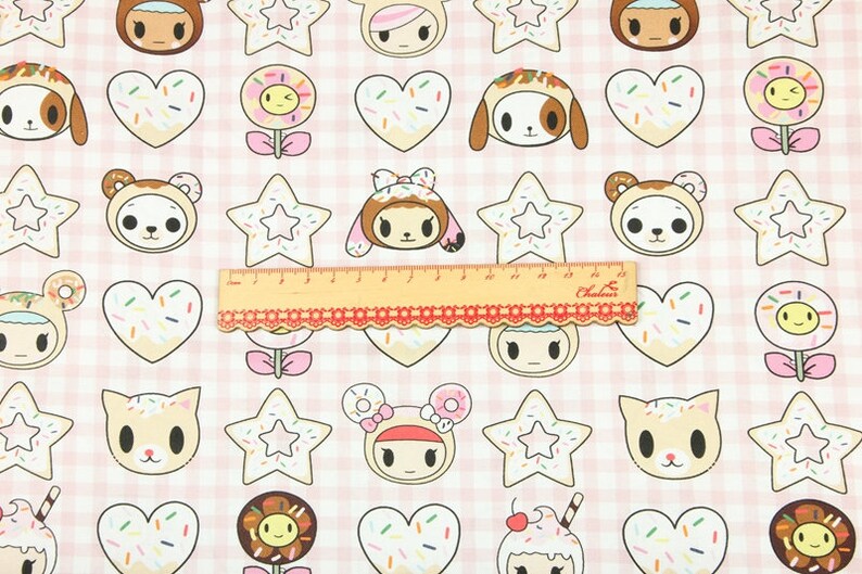 Tokidoki Anime Characters Series 5 ! 1 Yard Quality Printed Cotton Fabric, Fabric by Yard, Yardage Cotton Children Fabrics, Japanese